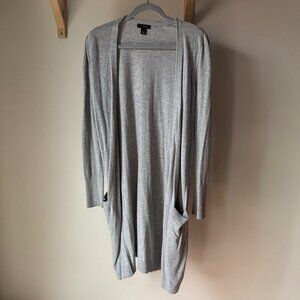 Nordstrom Halogen Grey Long Open Front Cardigan